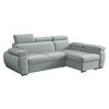 ECKSOFA Boston Mini, Seite: Rechts - 2R+LC - Chromfarben/Blaugrau, Holz/Textil (255/170cm) - MIRJAN24
