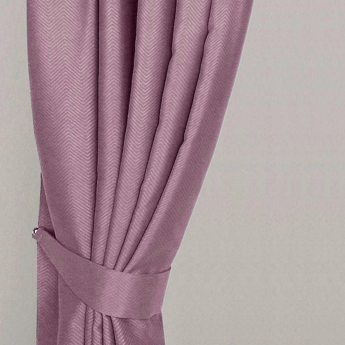 RAFFHALTER Fischgrät 2er-Set - Rosa, Textil (13/66cm) - Homescapes