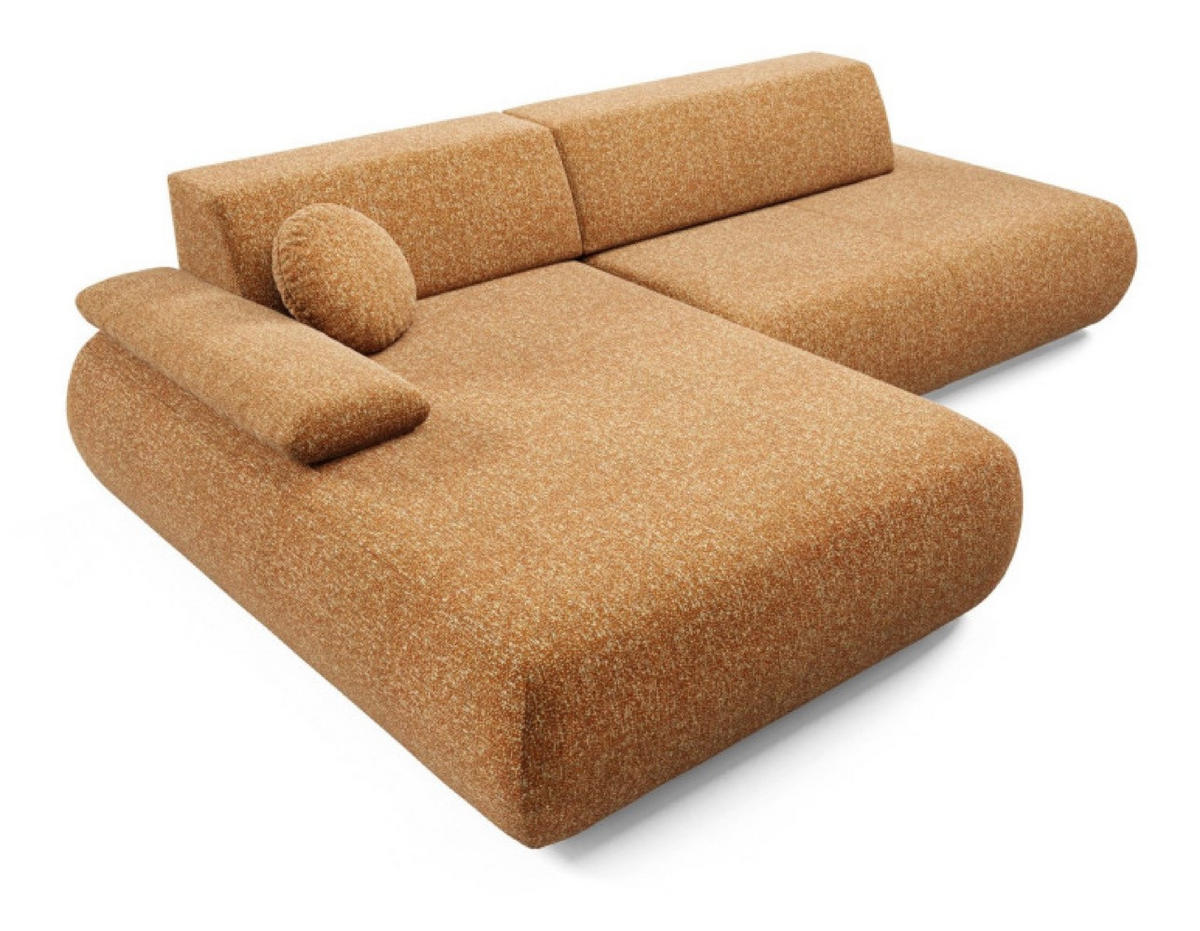 ECKSOFA Orange PENTI Ausziehbar Mit Bettkasten Links - Orange, Textil (286/173.5cm) - Sepro Meble