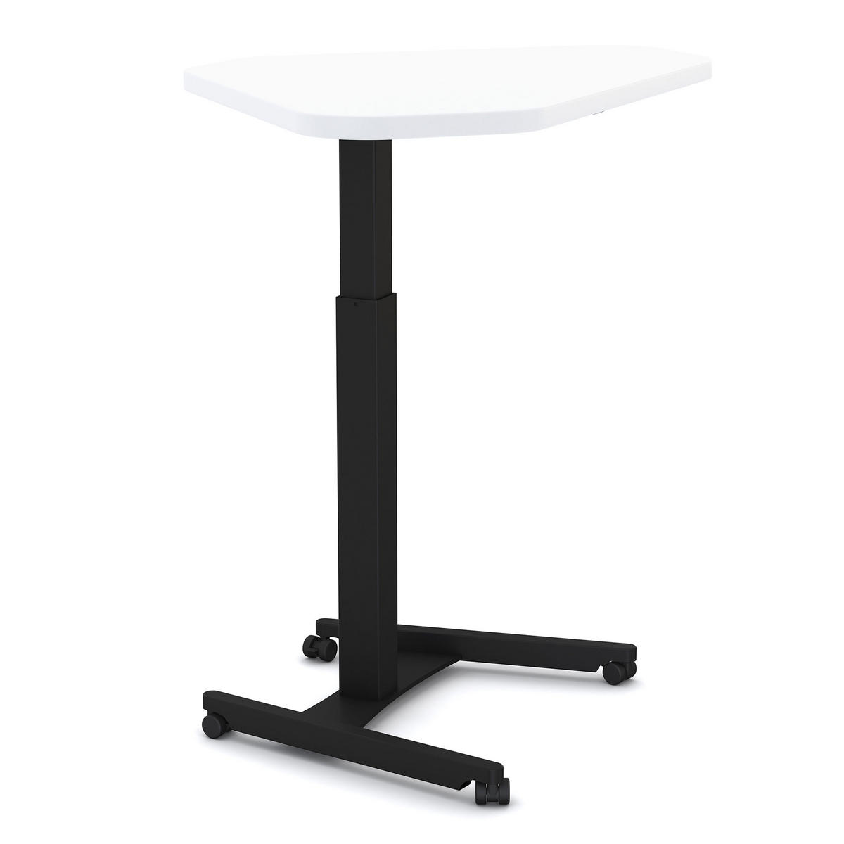STEHPULT Höhenverstellbares Steh-Sitzpult Single Desk Signalweiß Schwarz /72-116cm - Multicolor, Holz/Metall (67.5/108/72cm) - ASSMANN