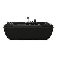 WHIRLPOOLBADEWANNE - 1 Person - Acryl - Schwarz - - Schwarz, Kunststoff (150/54.5/75cm) - Vente-Unique