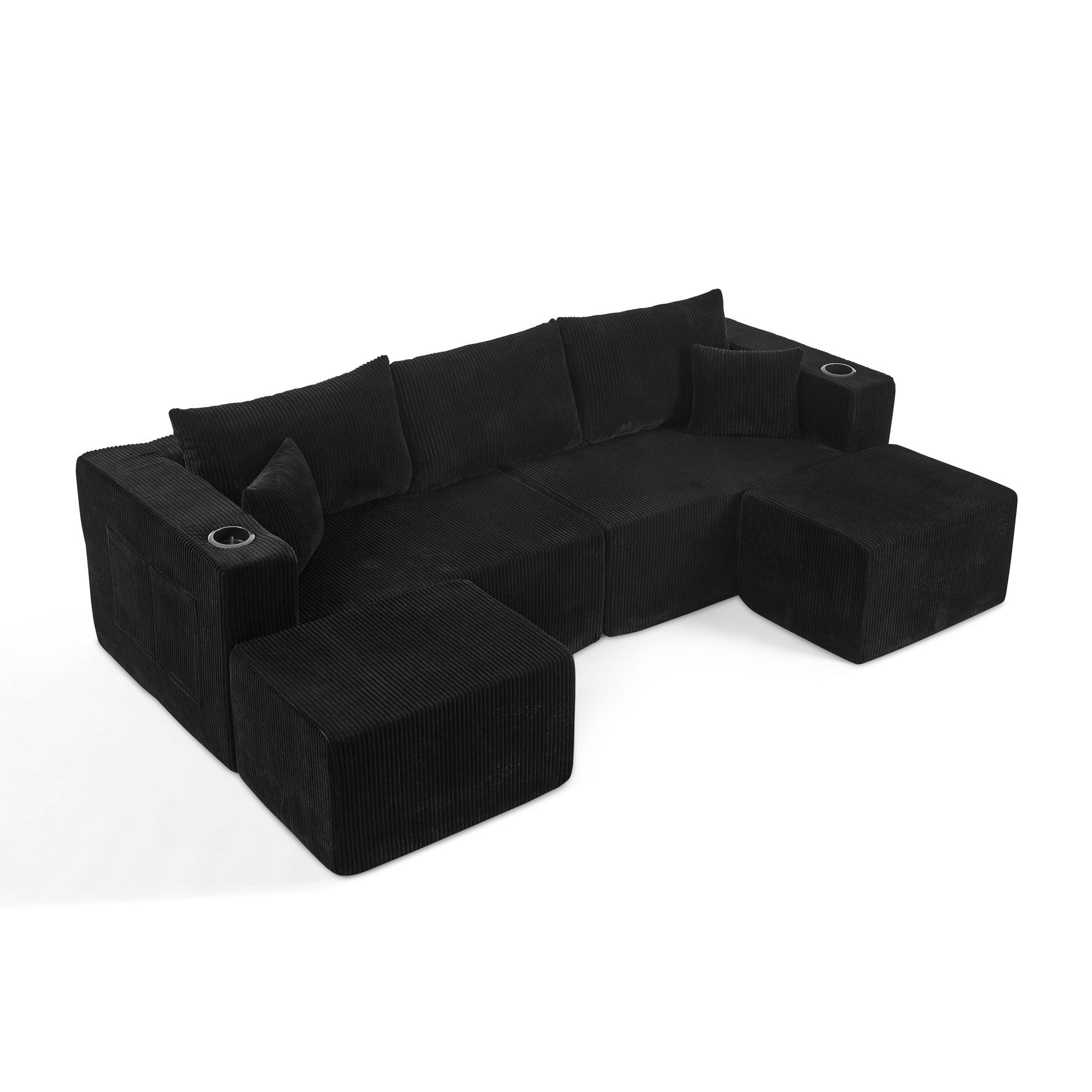 Meubliv Sofa Schwarz 138x75x230 cm