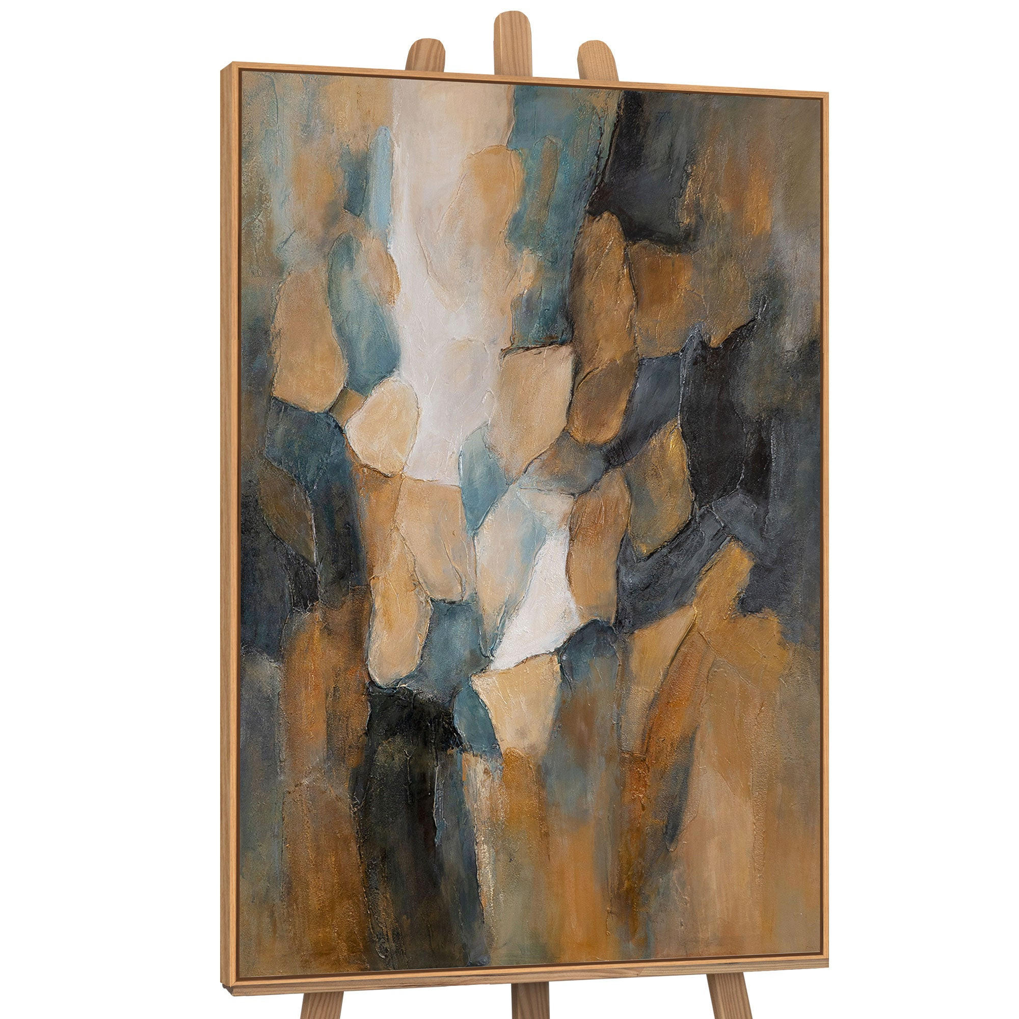 GEMÄLDE Palette des Abends Schattenfugenrahmen Eichefarben 140x100 cm - Eichefarben, Holz (140/100cm) - YS-art gallery