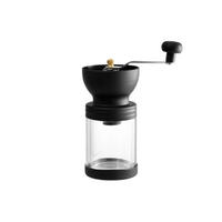 KAFFEEMÜHLE mit Kurbel - Schwarz, Glas (14.5/20.5/9cm)