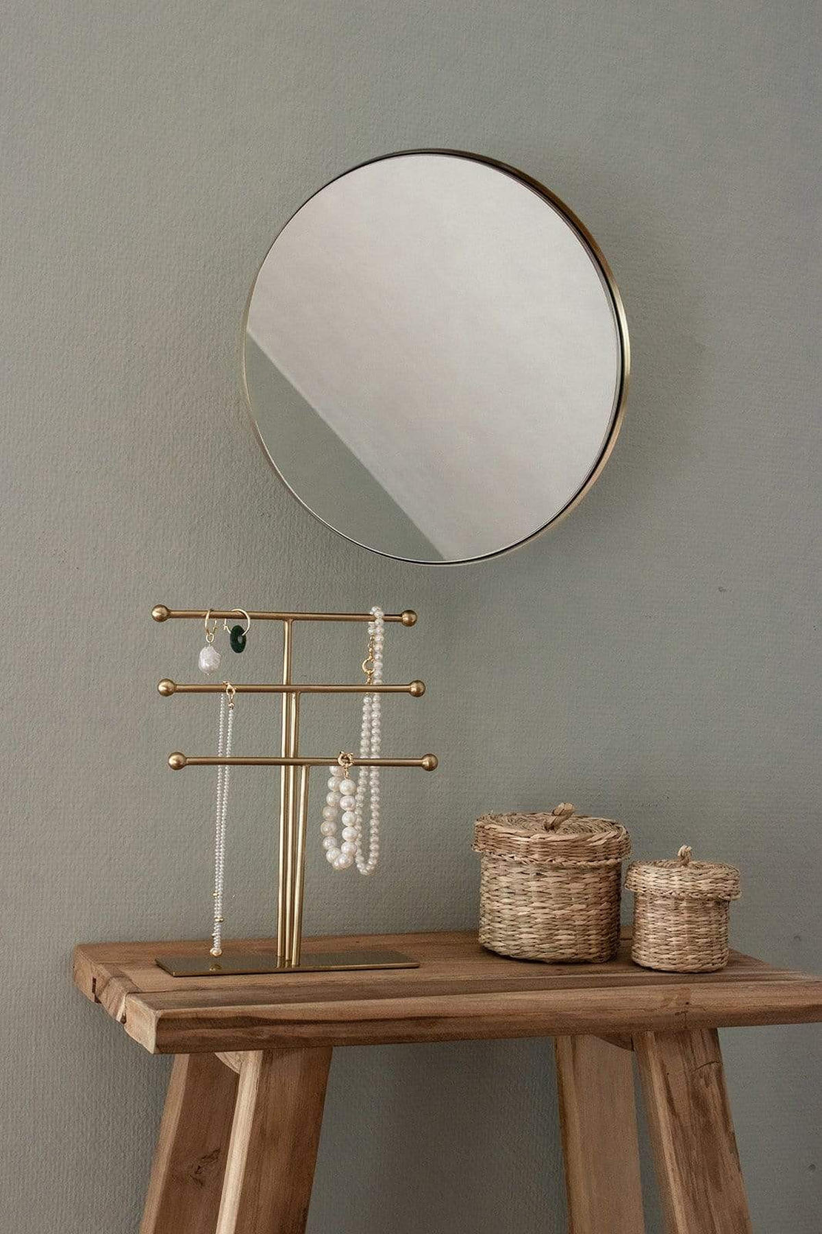 SCHMUCKSTÄNDER Ela aus Eisen in Gold 25/5 cm - Goldfarben, Metall (5/20/25cm) - LaLe Living