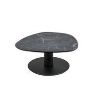COUCHTISCH Cemile 80x80x39 höhenverstellbar Anthrazit/Marble Grigio - Schwarz, Keramik (80/80/39cm) - 58aufmkessel