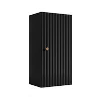 HÄNGESCHRANK BELLO geriffelt Schwarz matt 35/68/27 cm - Schwarz, Holzwerkstoff/Metall (35/68/27.2cm) - Rodan