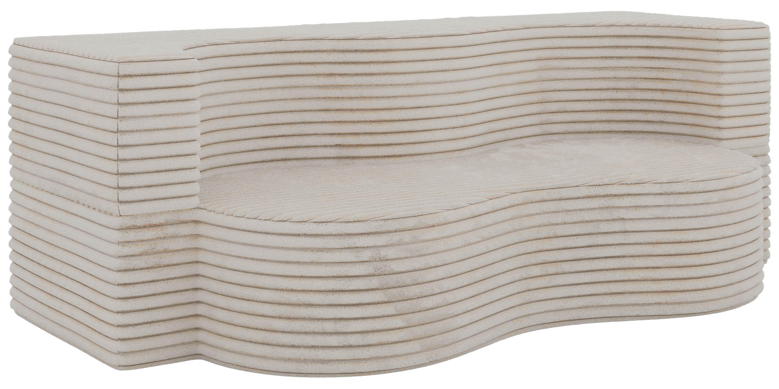 2-SITZER SOFA SANOA - Beige Cord - Beige, Textil (200/68/100cm) - MKS