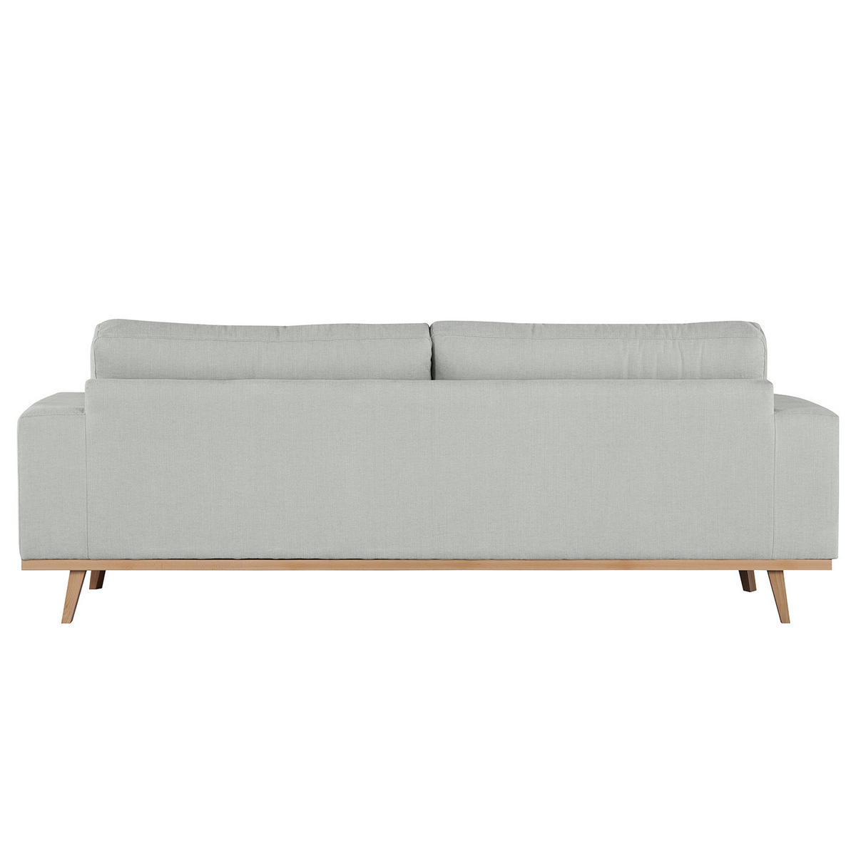 2-SITZER SOFA - Buchefarben/Grau, Buchenholz/Textil (197/81/88cm) - home24
