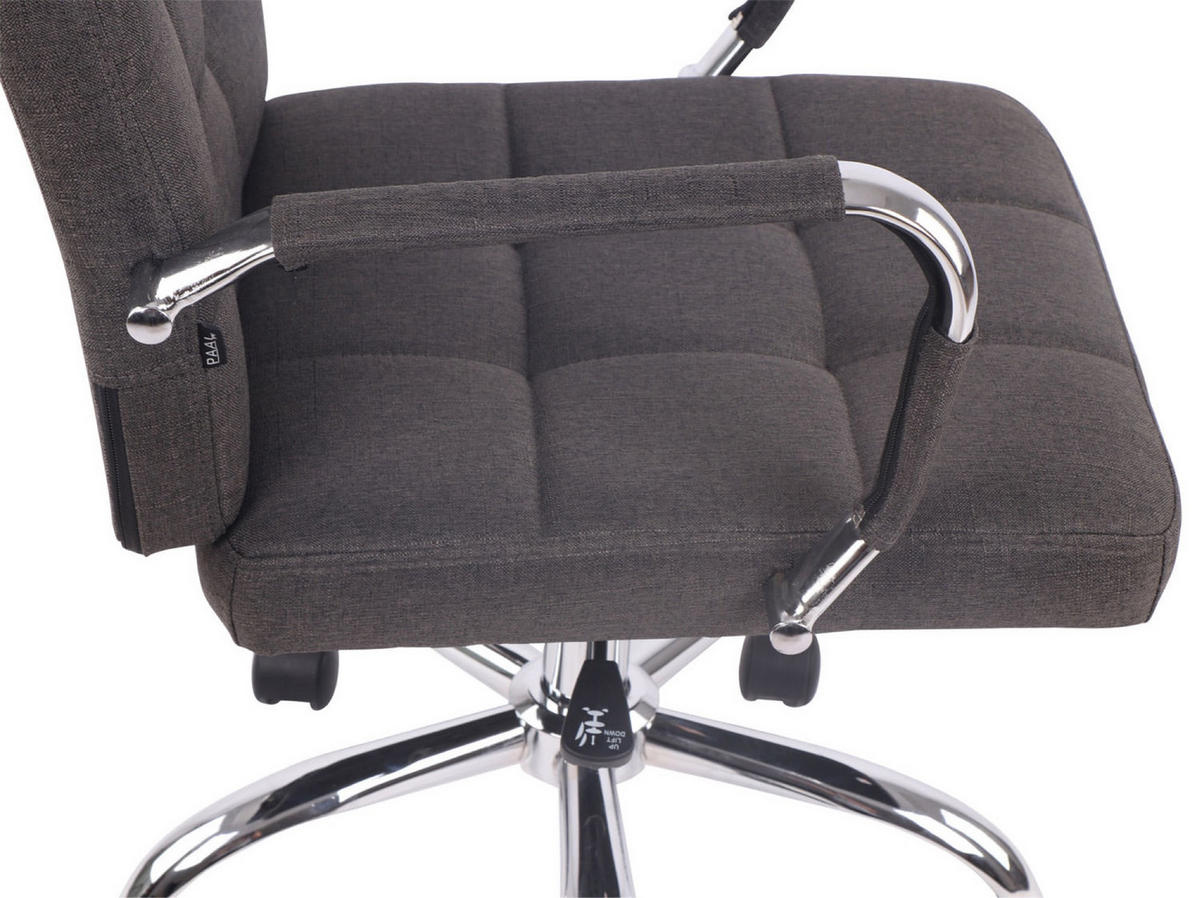 BÜROSTUHL Deal V1, Stoff Dunkelgrau - Dunkelgrau, Textil/Metall (56/104/62cm) - TPFLiving