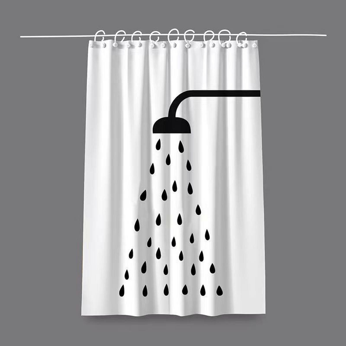 DUSCHVORHANG – 180 x 180 cm – Material: Polyester - Multicolor, Textil (180/180cm)