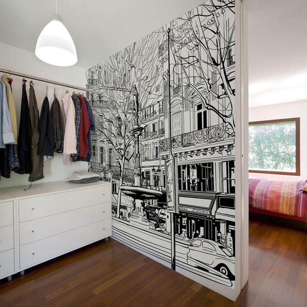 VLIESTAPETE Schwarz-Weiß 350/270 cm - Schwarz, Textil (350/1cm) - KUNSTLOFT