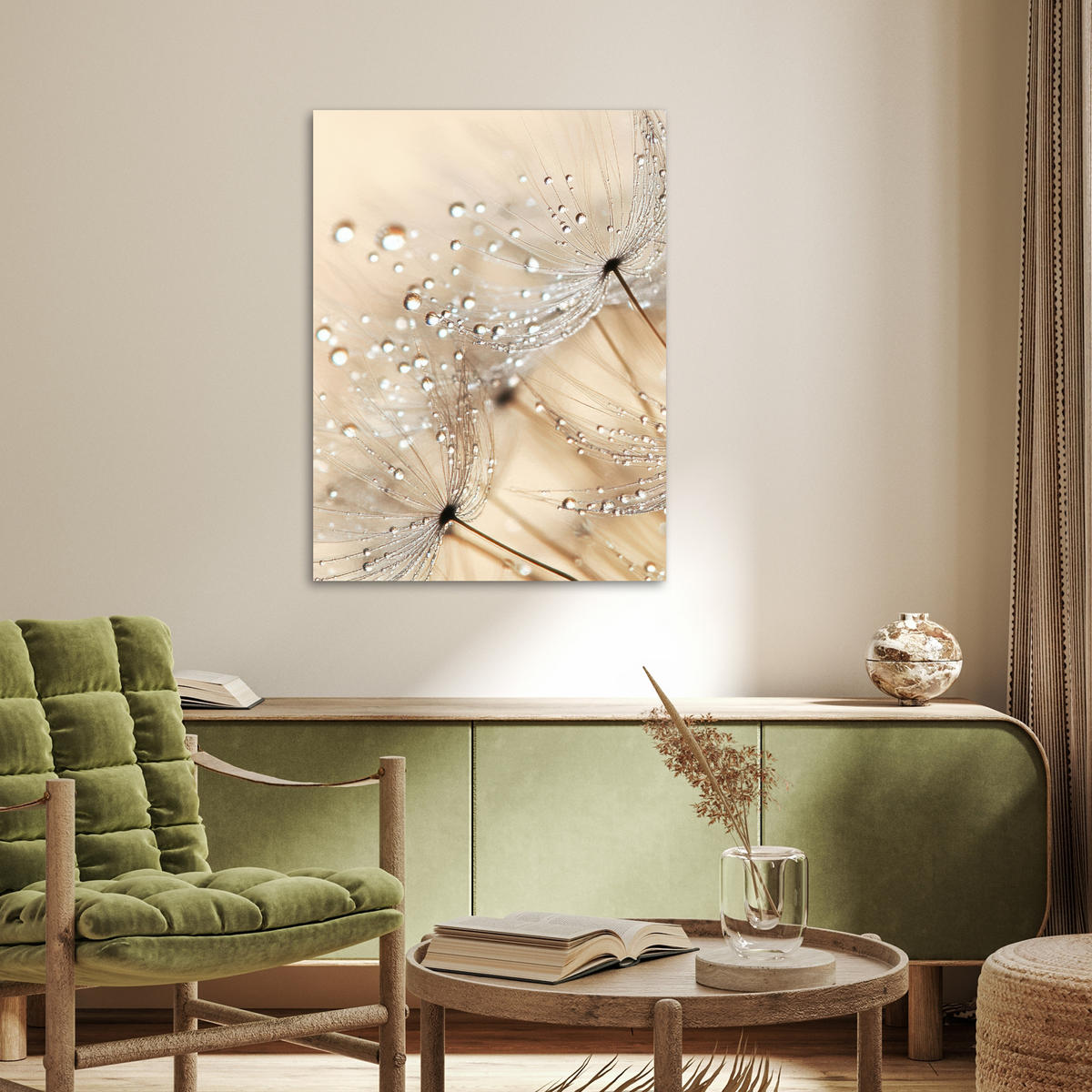 POSTER Löwenzahn - Abstrakt - Natur - Beige 60x80 cm - Braun, Papier (60/80/0.1cm) - MuchoWow