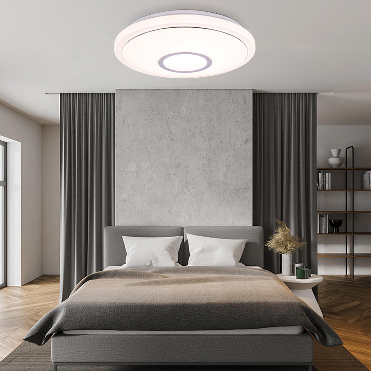 LED DECKENLEUCHTE CONNOR Acryl Weiß - Weiß, Metall (40/40/8cm) - Globo Lighting