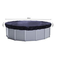 POOLABDECKUNG Rund Planenmaß Ø 420 cm für Pool 320-366 cm Solar Schwarz - Schwarz, Kunststoff (420/420cm) - QUICK STAR