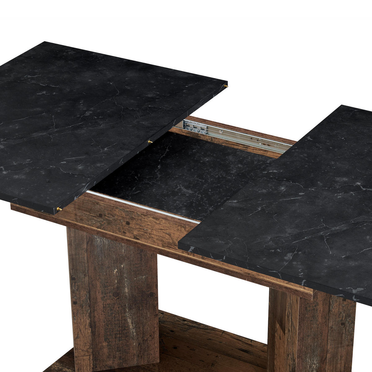 ESSTISCH VIVIAN 120-160/80/76 cm - Anthrazit/Sonoma Eiche, Holzwerkstoff (80/120/76cm) - B&D Home