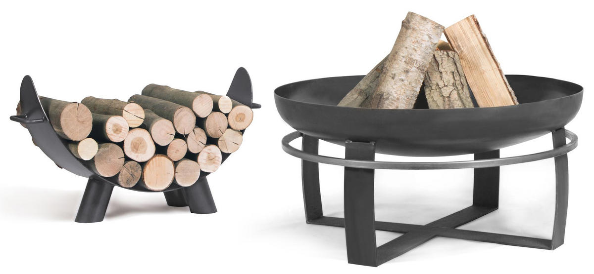 FEUERSCHALE Maryland Stahl rund Ø 60 cm - Schwarz, Metall (60/36/60cm) - Mr. Deko
