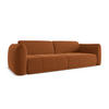 4-SITZER-SOFA Samt Stoff Orange - Terra cotta/Schwarz, Kunststoff/Textil (250/74/105cm) - Makamii