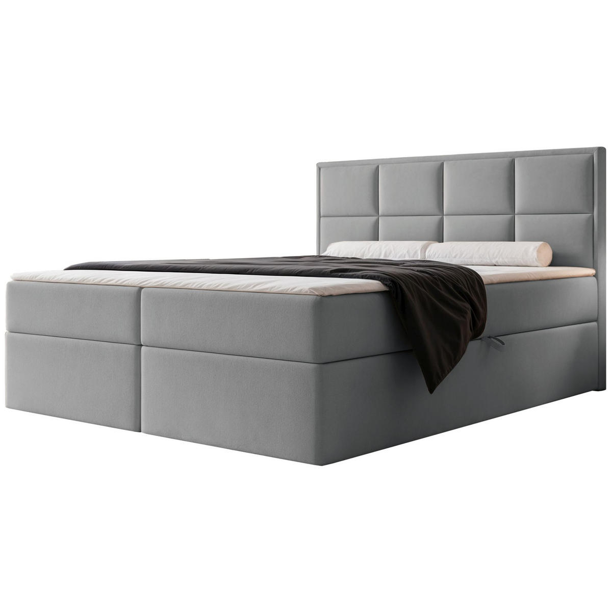 BOXBETT Silensio Grau Samt 140x200 cm - Grau, Textil (140/200cm) - Selsey