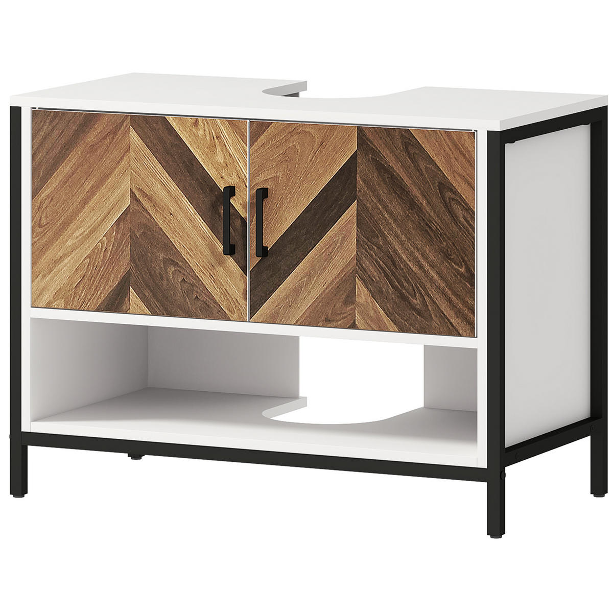 HÄNGESCHRANK Sahne und Walnuss 1 Stück - Beige, Metall (80/60/40cm) - GiPP