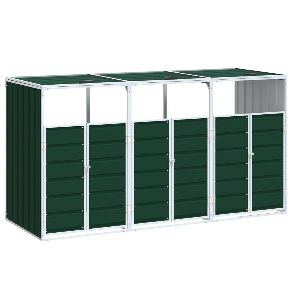 vidaXL Mülltonnenbox Grün 81x115x216 cm