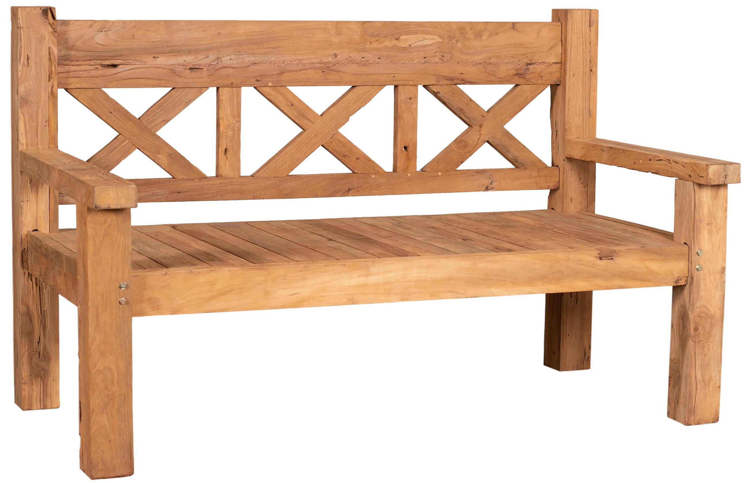 GARTENBANK Rustique - Naturfarben, Holz (160/99/73cm) - Mr. Deko