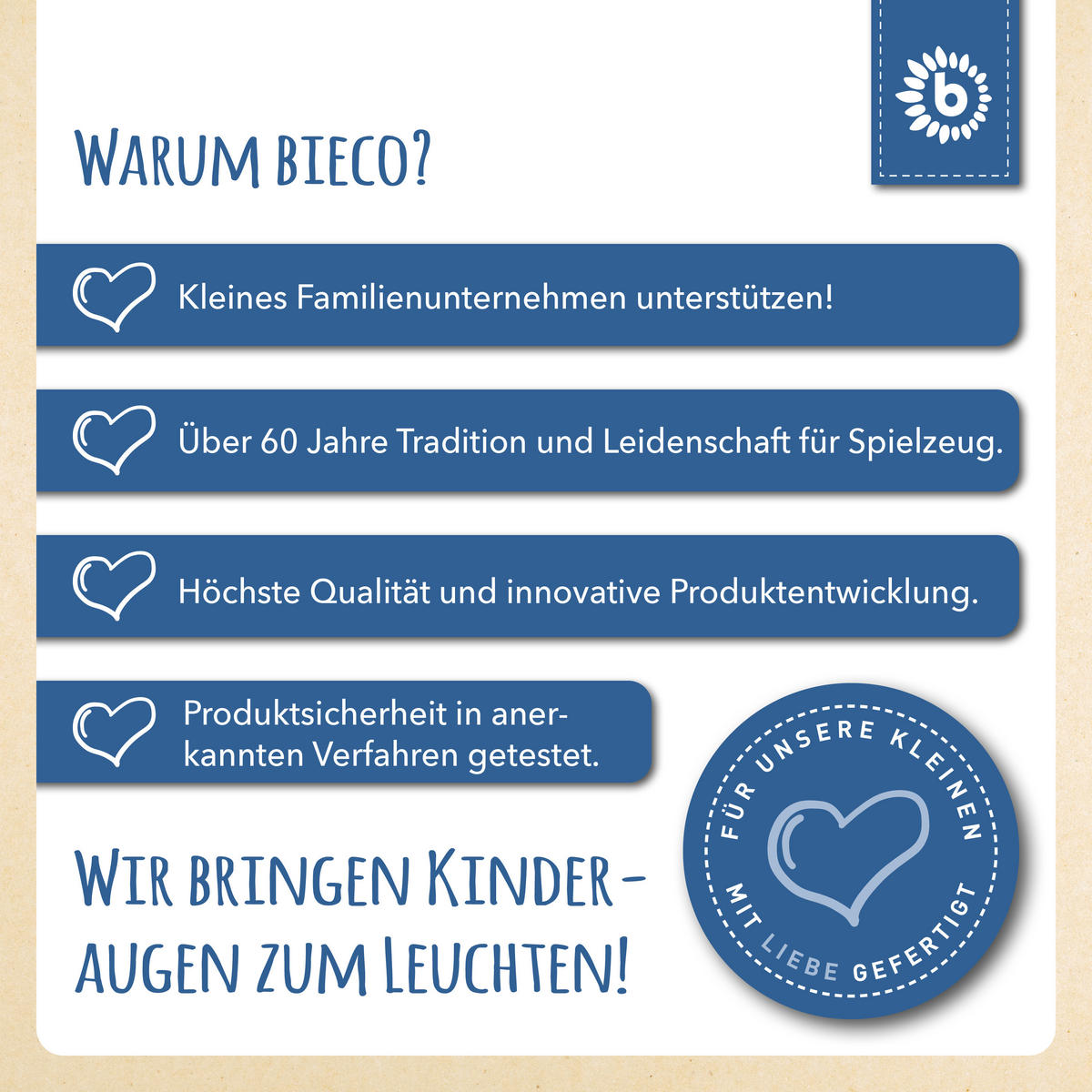 STAPELTURM Holz Igel - ab 12 Monate - Blau, Holz (6.2/6.2cm) - Bieco Spielwaren