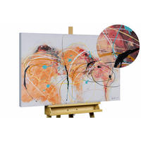 ACRYLBILD HANDGEMALT 100/75 cm - Weiß, Holz/Textil (2/75cm) - KUNSTLOFT