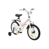 KINDERFAHRRAD 16 Zoll Ostria rosa Sitz und Lenker verstellbar, Stützräder - Rosa, Metall (77cm) - Makani
