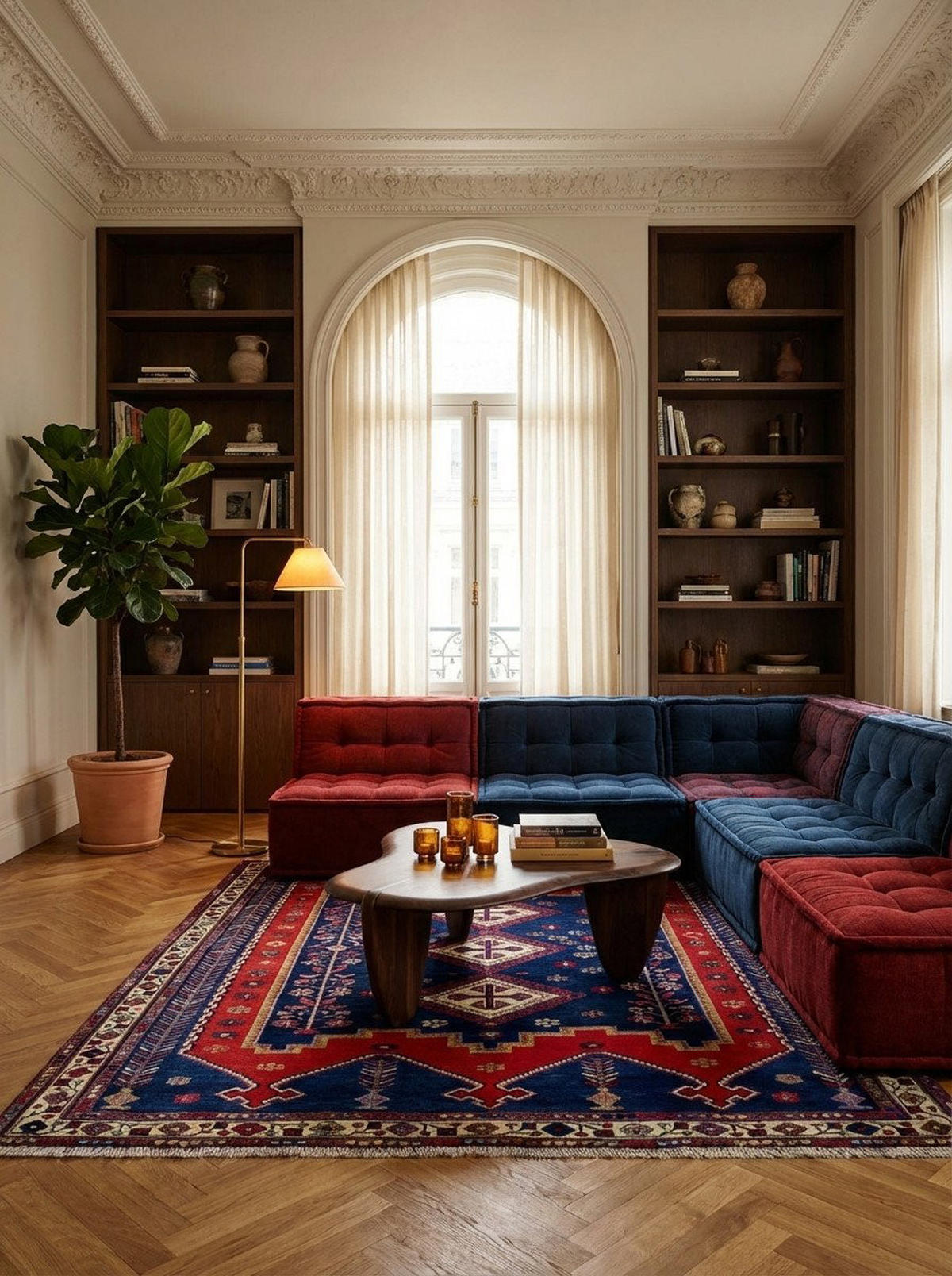 TEPPICH Afshar Blau 210/165 cm Schurwolle - Blau, Textil (165/210cm) - Looma