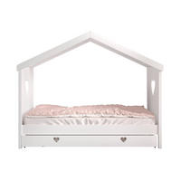 HAUSBETT Kamila 3 213x172x99 aus Massivholz+MDF in Weiß - Weiß, Holz (90/200cm) - 58aufmkessel