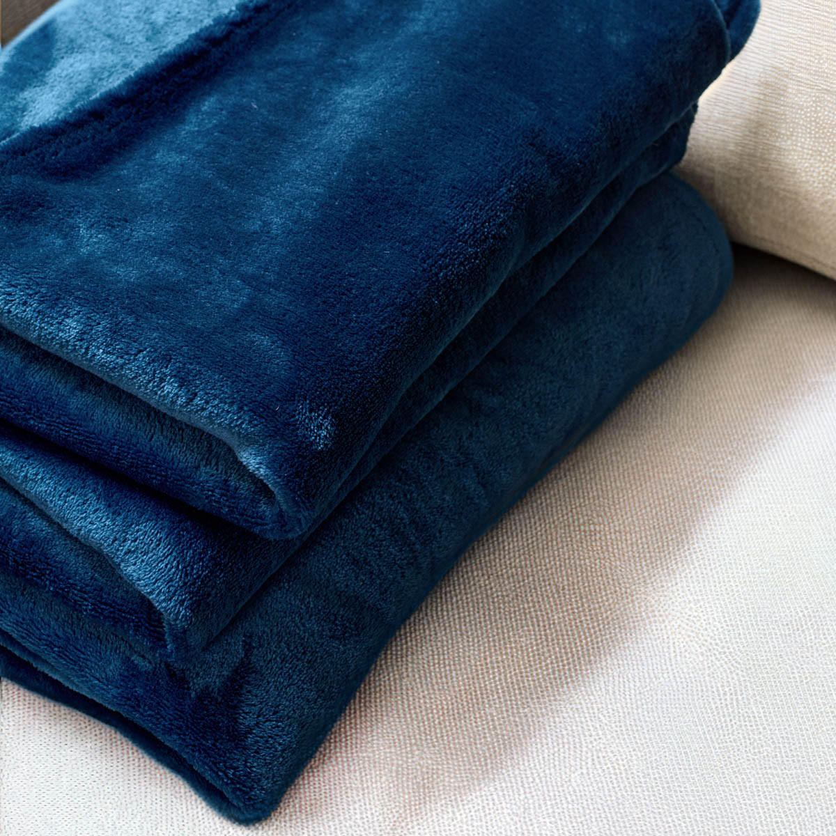 DECKE Rote dunkelblau 150/200 cm - Dunkelblau, Textil (150/200cm) - Homla