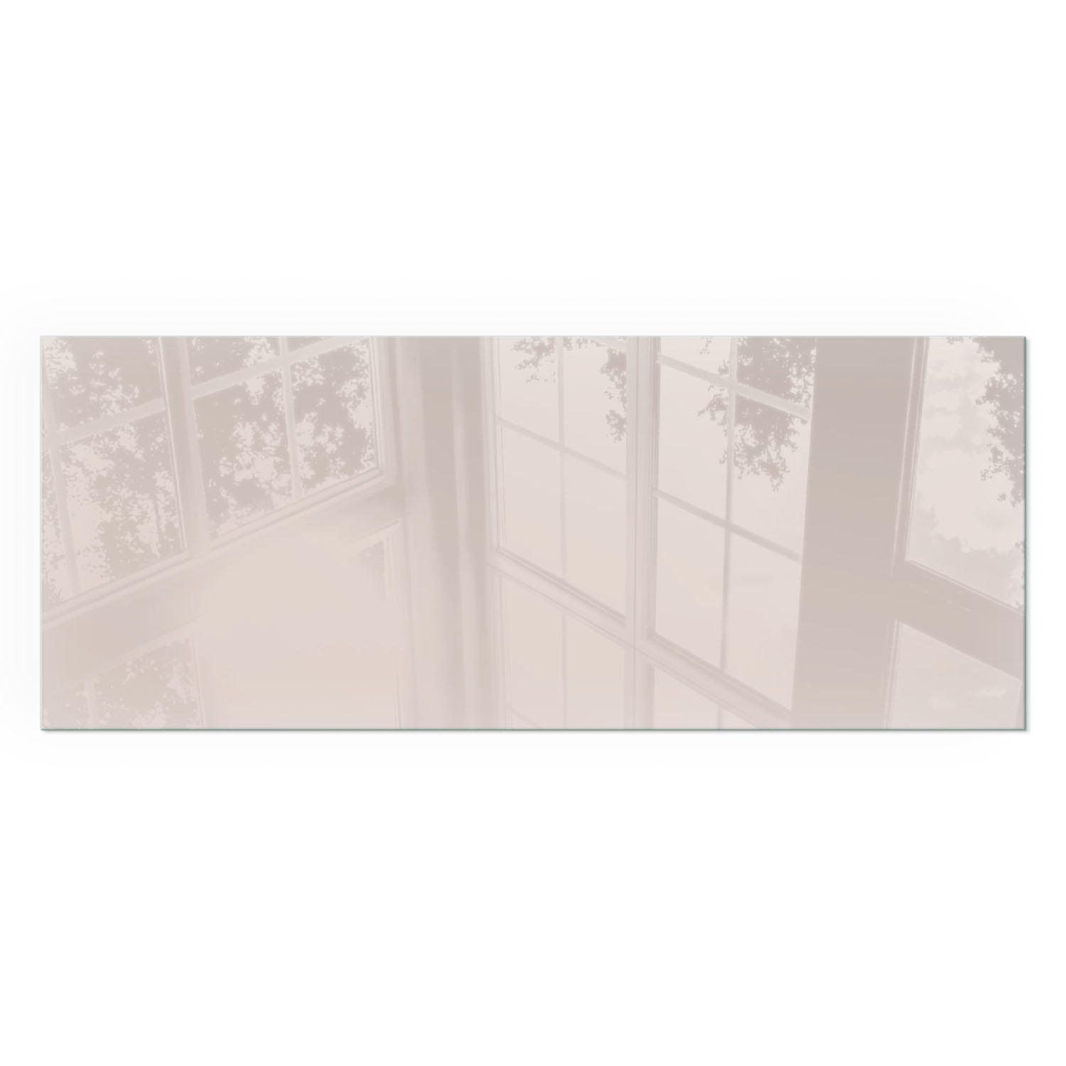 GLASPLATTE für Kamin 125x50 cm - Beige, Glas (125/50/0.4cm) - TULUP