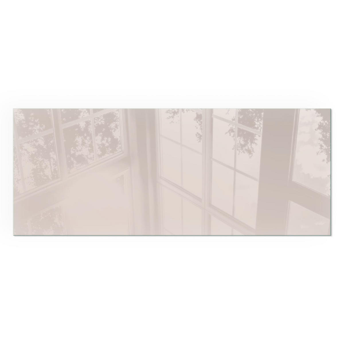 GLASPLATTE für Kamin 125x50 cm - Beige, Glas (125/50/0.4cm) - TULUP