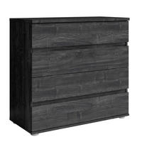 KOMMODE Portland Esche Schwarz 91/84/42 - Schwarz, Holzwerkstoff (91/84/42cm) - RAUMHIRSCH FURNITURE