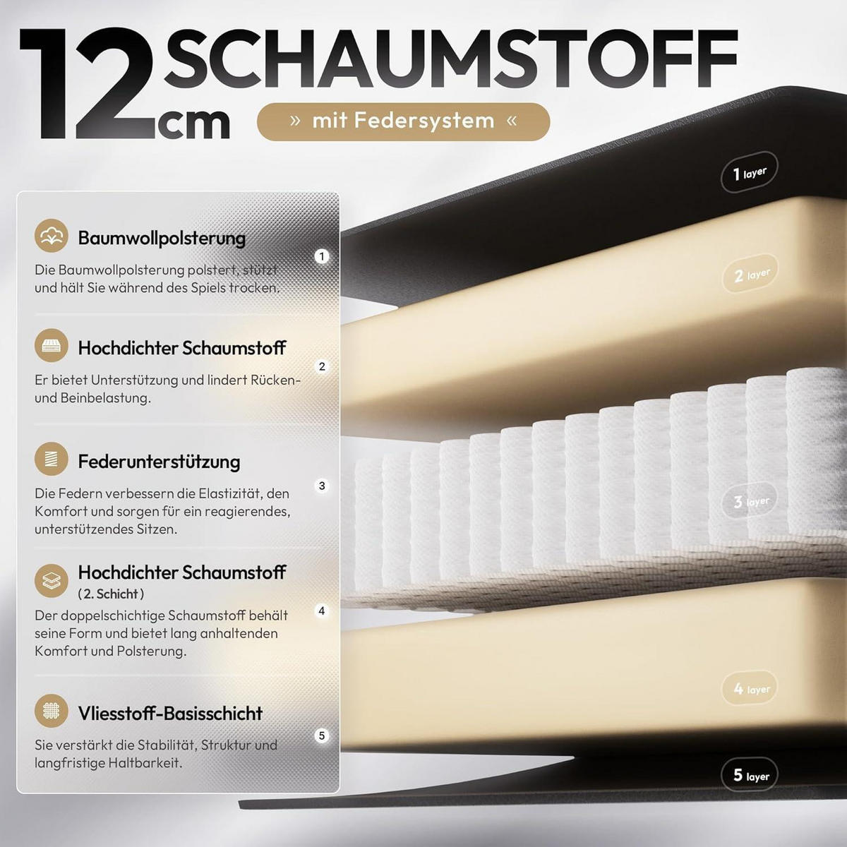 GAMING Stuhl Schwarz Übergröße mit Fußstütze - Schwarz, Textil (63/26.5/84cm)