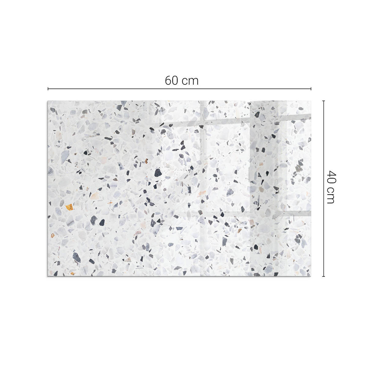 GLASPLATTE für Kamin 60x40 cm Weiß - Weiß, Glas (60/40/0.4cm) - ArtPrintCave