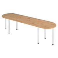 KONFERENZTISCH-SETS Serie-K 80/280/74 cm in Wildeiche - Wildeiche, Holzwerkstoff (80/280/74cm) - bümö