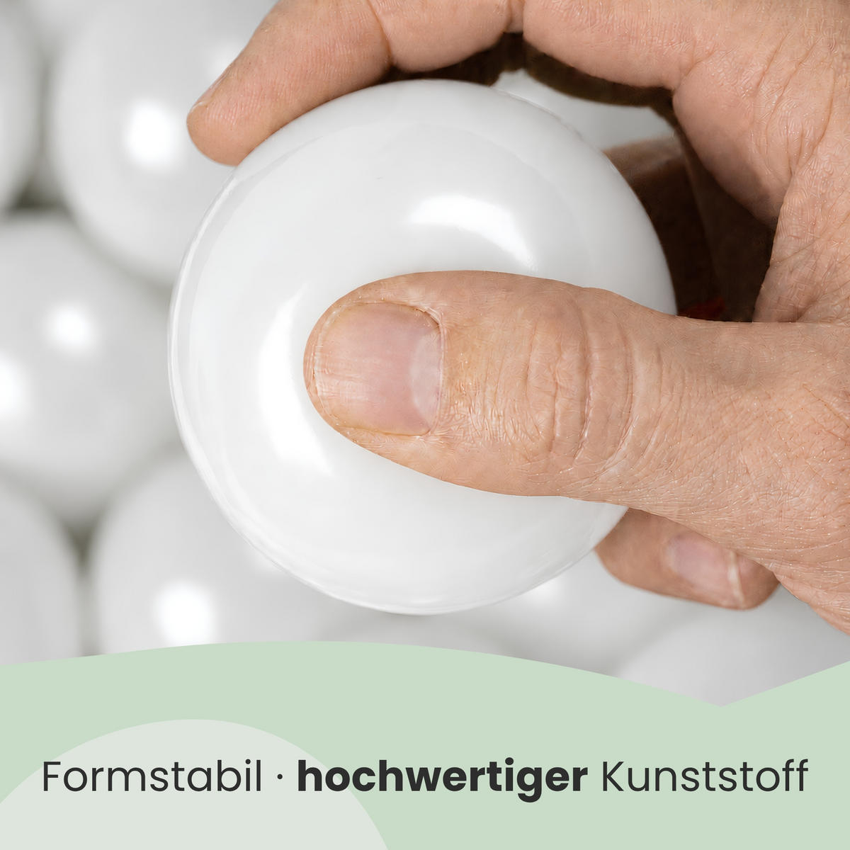BÄLLEBAD-BÄLLE 50 Stück, Weiß, 5.5 cm - Weiß, Kunststoff (5.5/5.5/5.5cm) - Littletom