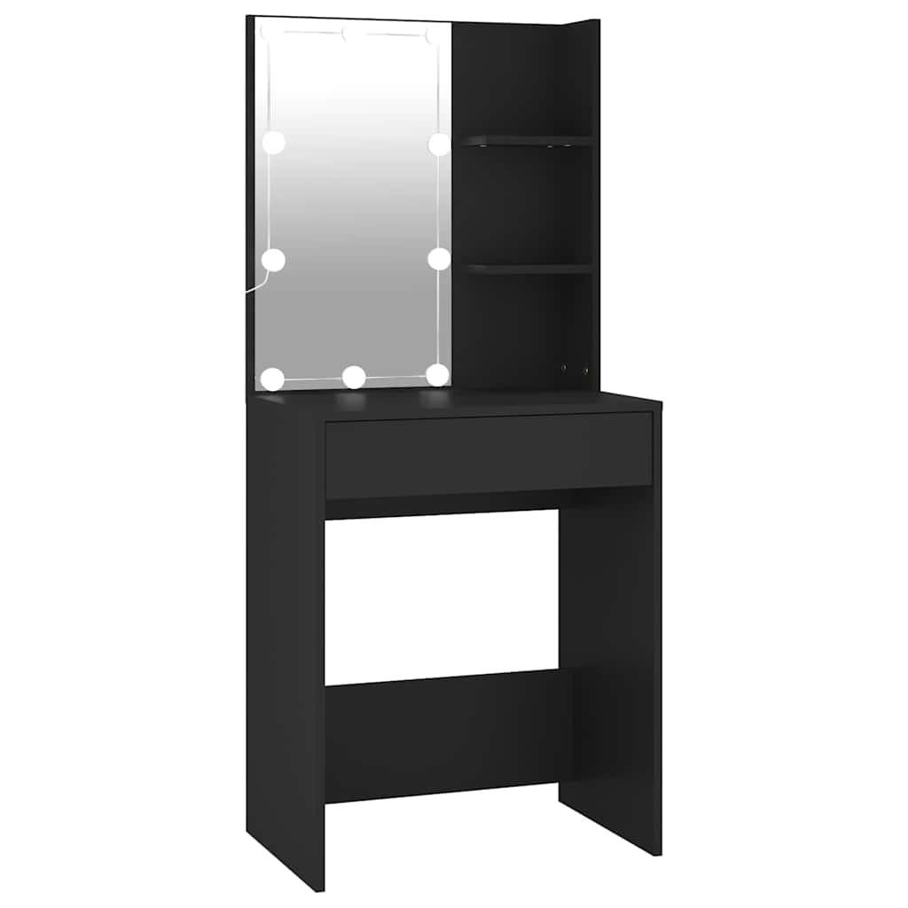 vidaXL Schminktisch Schwarz 40x140x60 cm