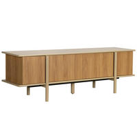 TV-MÖBEL mit 4 Türen, Beige - Beige, Holz (180/55/40cm) - Oviala
