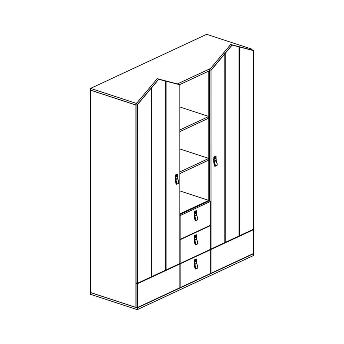 KLEIDERSCHRANK Roofy - Salbeigrün/Eichefarben, Leder/Holz (150/200/51cm) - arthur berndt
