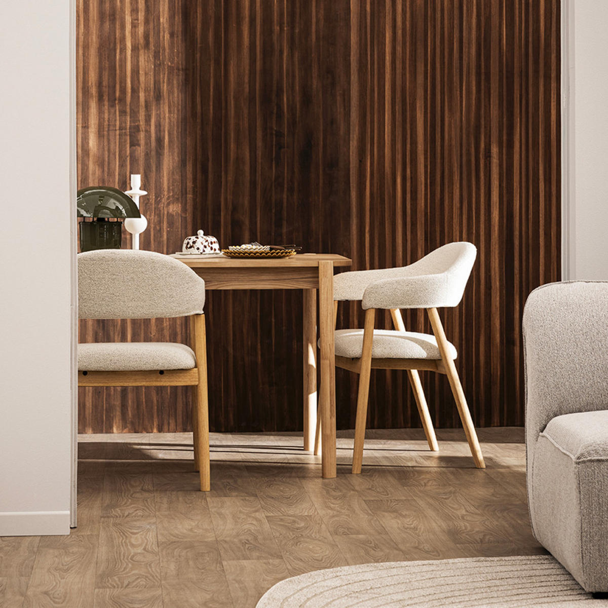 ESSZIMMERSTUHL - Beige - 2er-Set - Beige, Textil (56/81/55cm) - Drawer