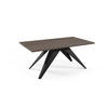 ESSTISCH Vento Eiche lefkas dunkel / Schwarz 160/260 / 90 / 76cm - Eichefarben/Schwarz, Holz/Holzwerkstoff (160/90/76cm) - Feldmann-Wohnen
