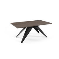 ESSTISCH Vento Eiche lefkas dunkel / Schwarz 160/260 / 90 / 76cm - Eichefarben/Schwarz, Holz/Holzwerkstoff (160/90/76cm) - Feldmann-Wohnen