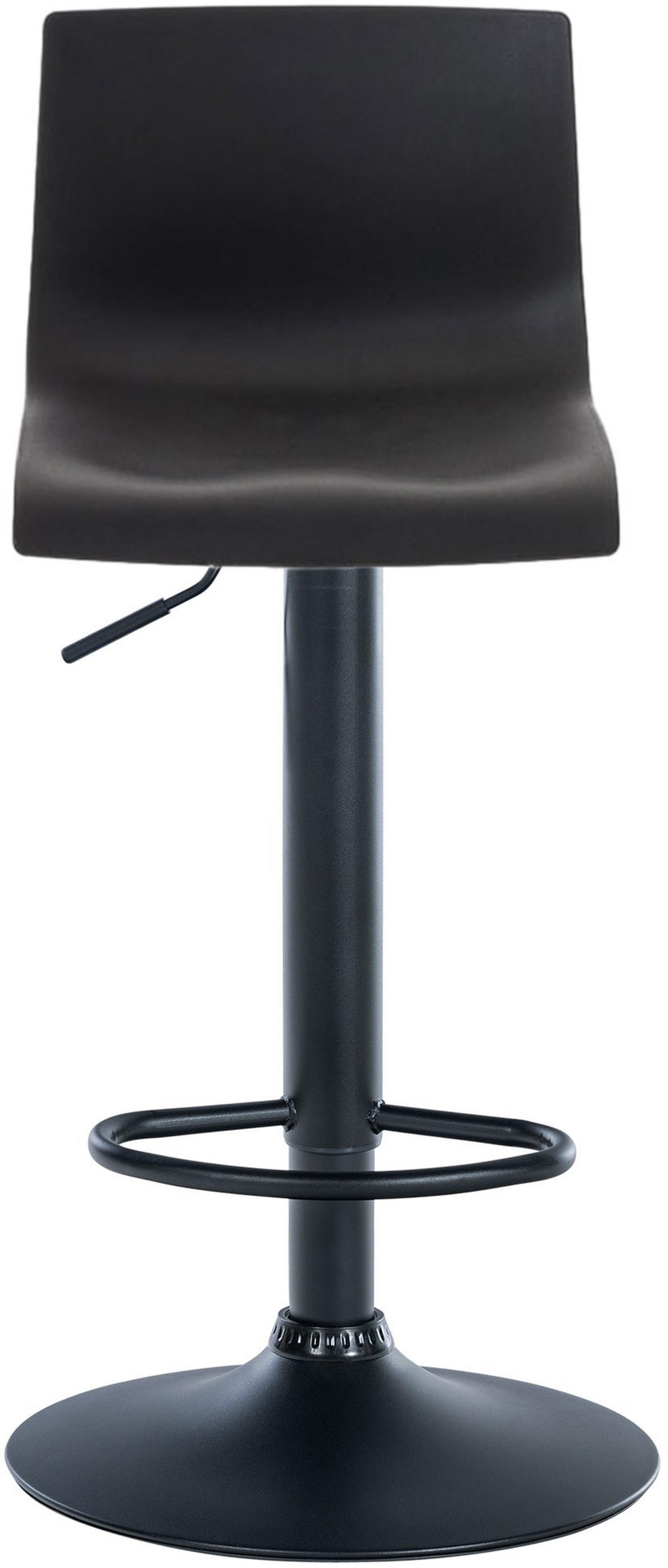 BARHOCKER Pesan Kunststoff Schwarz Schwarz - Schwarz, Kunststoff/Metall (39/84/36cm) - DELUKE