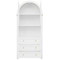 BUFFETSCHRANK Weiß 70/35/180 cm - Weiß, Holz (70/180/35cm) - PANGIVO