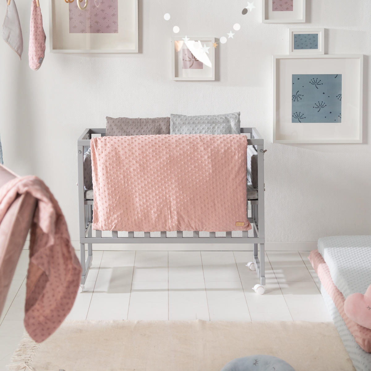 BABYBETTWÄSCHE Lil Planet 100x135 cm rosa - Rosa, Textil (100/135cm) - Roba