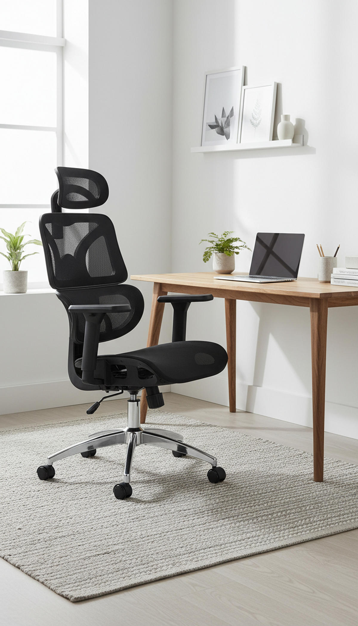 BÜROSTUHL Toren schwarz - Chromfarben/Schwarz, Kunststoff/Metall (66/126/76cm) - TPFLiving