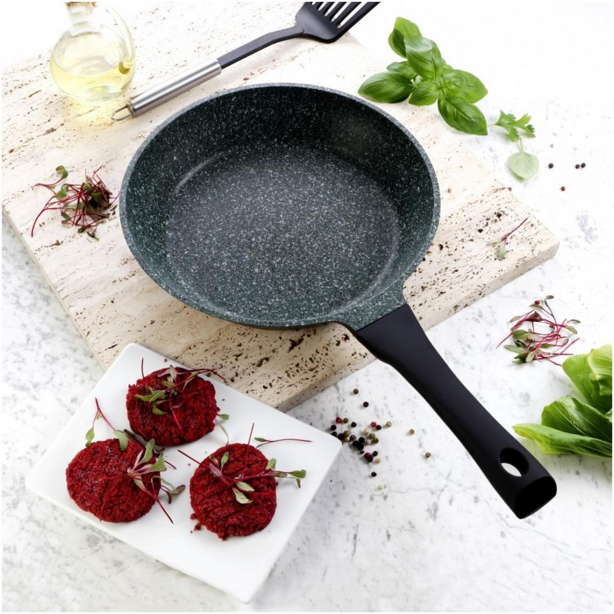 PFANNE Grau 40/26/5.5 cm TS1441 - Grau, Metall (26cm) - Tiross 
